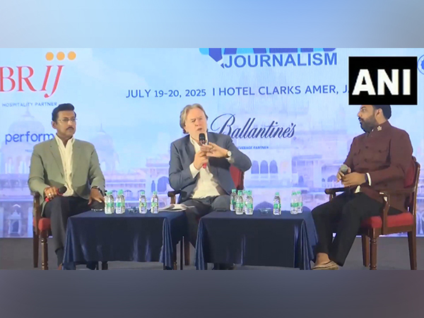 Australia’s High Commissioner to India, Philip Green OAM, speaks at the 9th Talk Journalism in Jaipur, highlighting sports, education, and Maitri initiatives as key pillars of Australia-India collaboration (Photo/ANI)