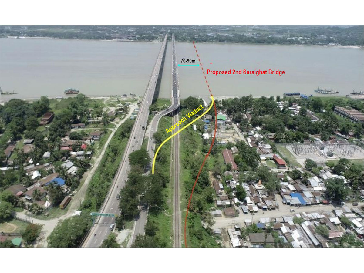 Second Rail-cum-Road Bridge at Saraighat over the Brahmaputra River. (Photo/ANI)