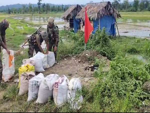Security forces conduct a search in Arunachal Pradesh's Namsai (Photo/ANI)  