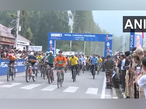 'Pedal Through Paradise' cyclothon in Srinagar (Photo/ANI)