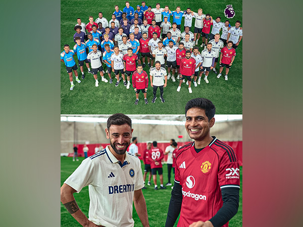 Team India along with Manchester United players (Photo: X/@PLforIndia)