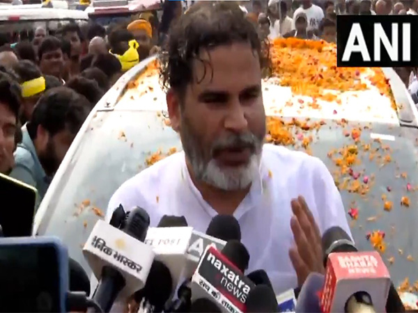 Jan Suraaj Party founder Prashant Kishor today campaigning in East Champaran. (Photo/ANI)