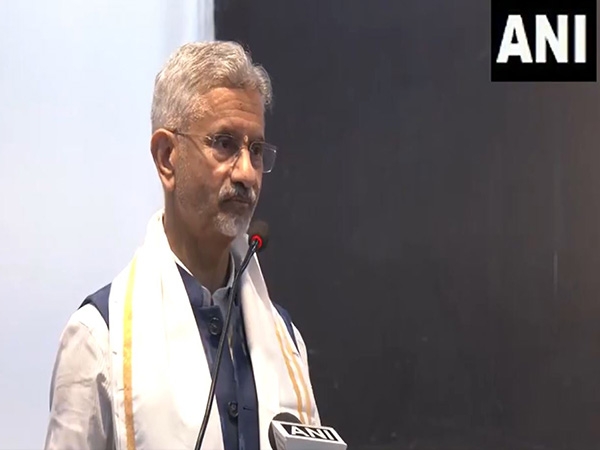 External Affairs Minister S Jaishankar speaking at the Guru Samman and felicitation programme for new entrants in Civil Services by Samkalp Foundation (Photo/ANI)