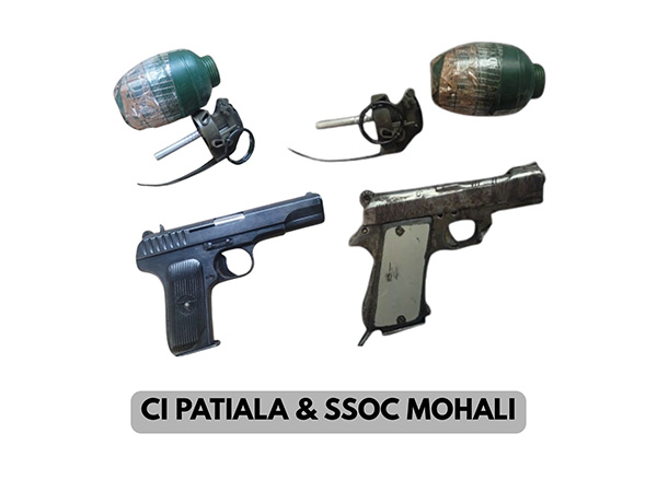 Grenades and pistols seized by Punjab Police (Photo/@DGPPunjabPolice)