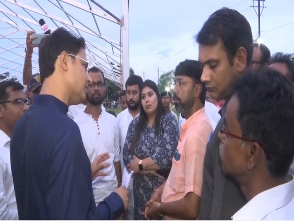 BJYM State President Indranil Khan visted the site (Photo/ANI)