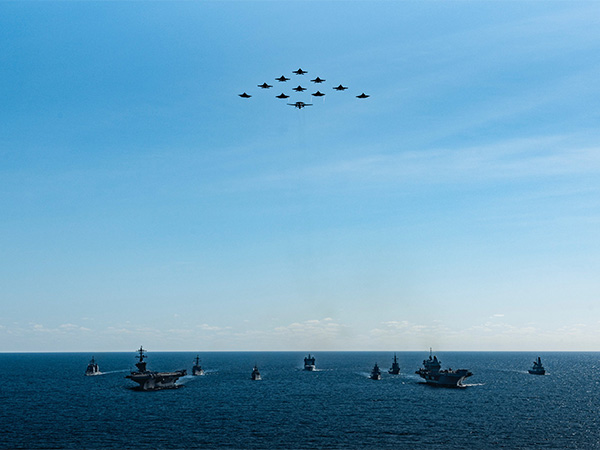 Military aircraft from the United States and allied forces conduct joint operations during Exercise Talisman Sabre 2025, a large-scale training mission aimed at strengthening regional readiness (Image: X/@USNavy)