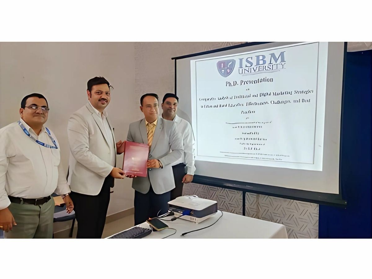 Sandeep Sharma with Dr. N Kumar Swamy and Dr. Subrato Kumar Dey