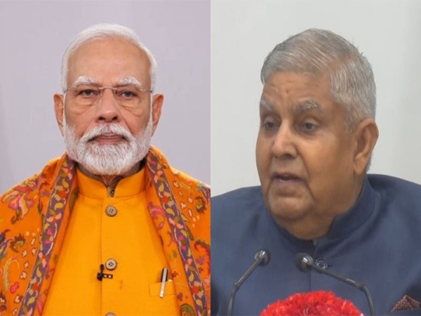 PM Modi and Jagdeep Dhankhar (Photo/ANI)