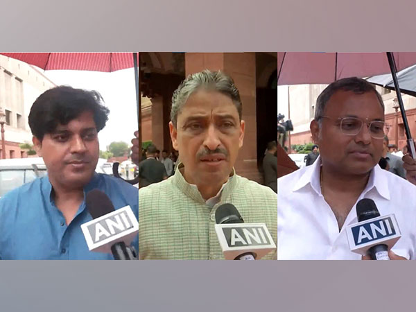 Congress MPs Imran Pratapgarhi, Imran Masood and Karti Chidambaram (Photo/ANI)