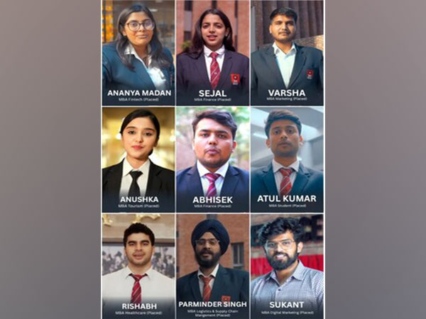 Placed Students of Chandigarh University's School of Business, who received lucrative offers during placement drive in 2025-26