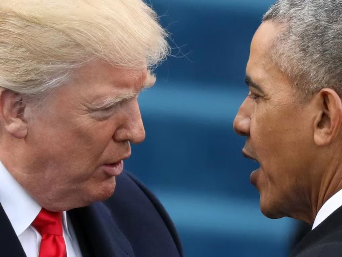 US President Donald Trump (left) and former President Barack Obama (right) (Source: Reuters)