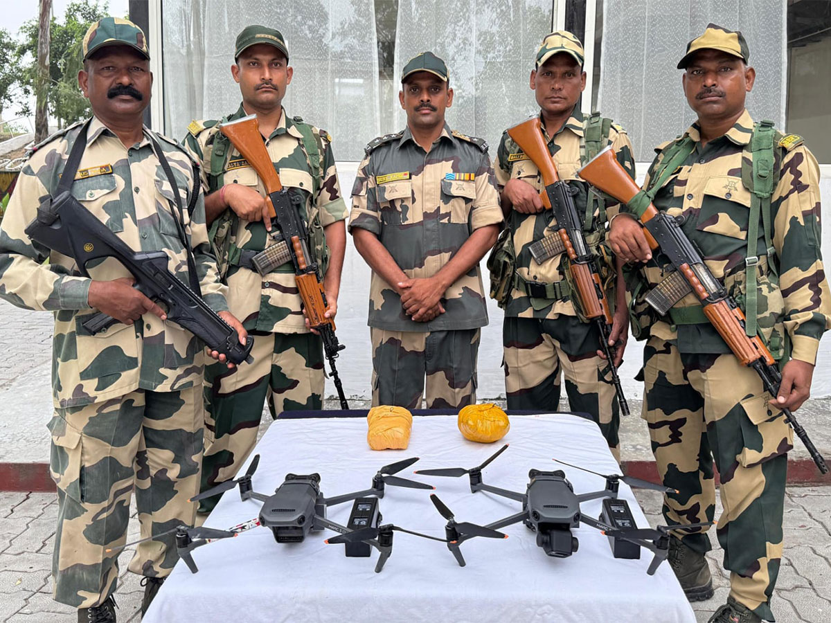 BSF intercepts 2 Pakistani drones carrying heroin in Amritsar (Photo/ANI)