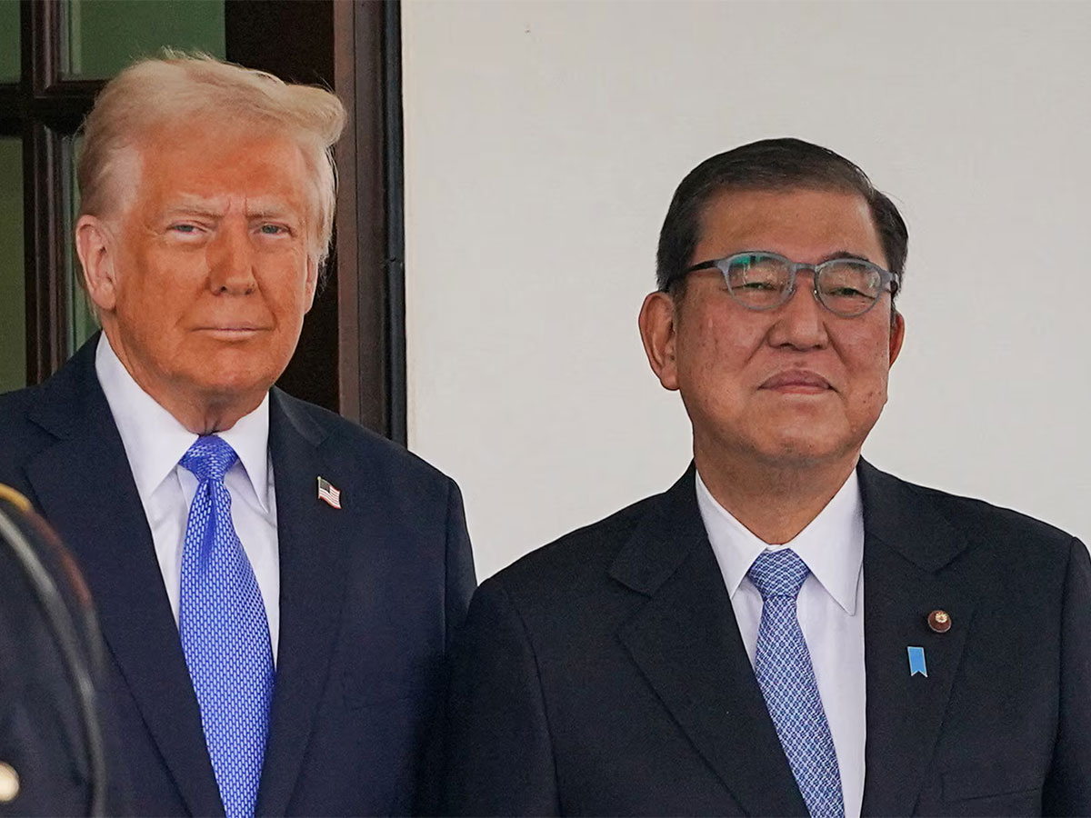 US President Donald Trump (on left) and Japanese Prime Minister Shigeru Ishiba (on right) (Source: Reuters)
