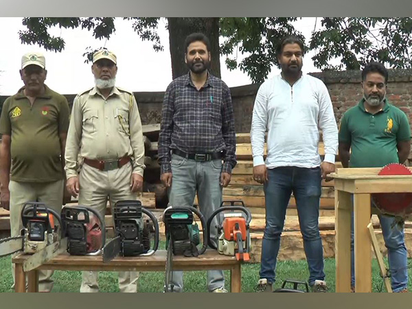 Bhaderwah Forest Department cracks down on Timber mafai (Photo/ANI)  