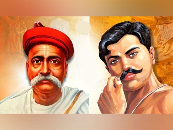 Freedom Fighters Bal Gangadhar Tilak (left) and Chandra Shekhar Azad (Photo/X @Kharge)