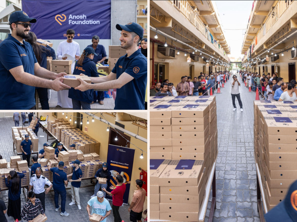 Anosh Foundation volunteers distribute Iftar meals across Al Quoz and Jebel Ali during Ramadan 2025. Anosh Foundation volunteers distribute Iftar meals across Al Quoz and Jebel Ali during Ramadan 2025.