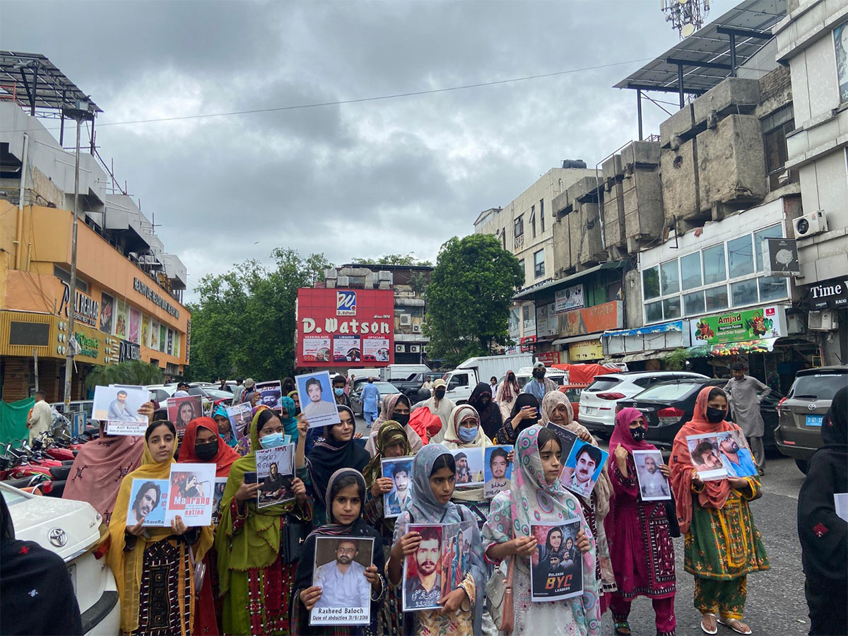 Baloch protesters at the site (Image: X@BYCKech)