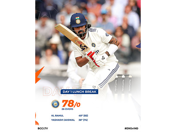 KL Rahul in action (Photo: @BCCI X)