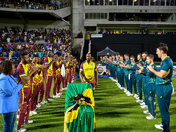 Andre Russell receiving a Guard of Honour. (Photo: ICC)
