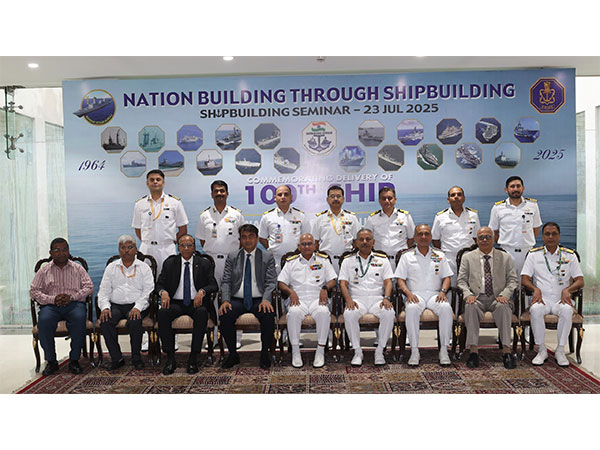 Indian Navy conducted a one-day shipbuilding seminar titled ‘Nation Building Through Shipbuilding’ on Wednesday. (Photo/ANI)