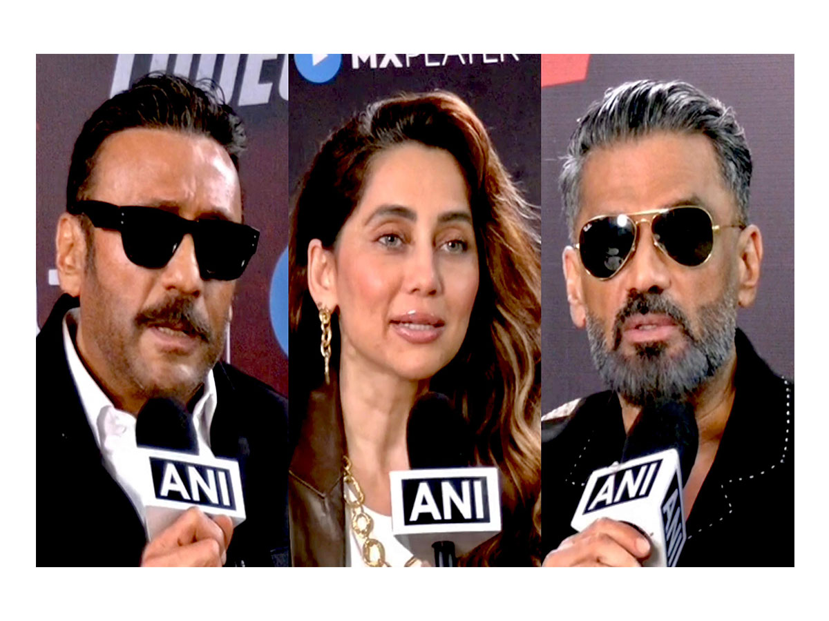 Jackie Shroff,  Anusha Dandekar, Suniel Shetty (Image source/ANI)