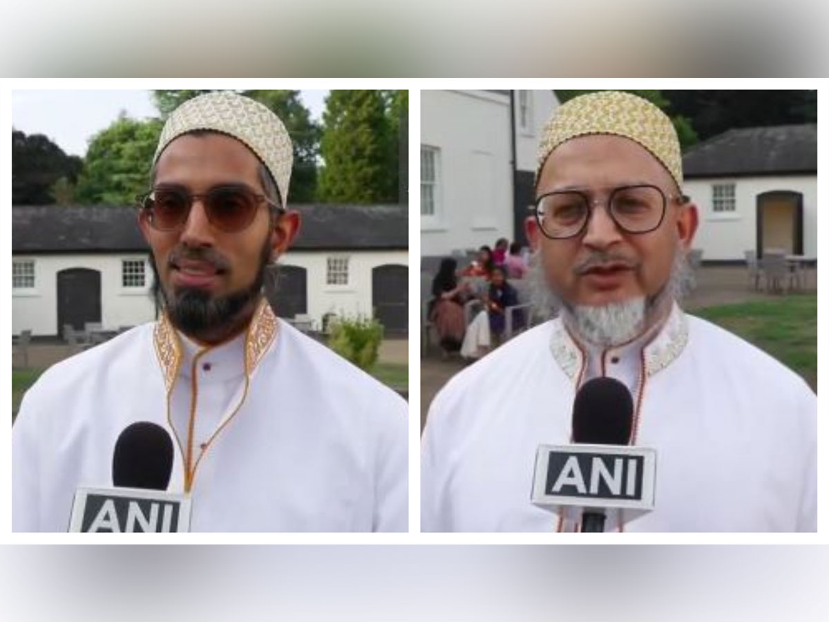 Members of the Dawoodi Bohra community express admiration for Prime Minister Narendra Modi during his ongoing visit to the United Kingdom (Photo/ANI)