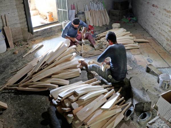 Cricket bats are being made from Kashmir willow wood (Photo/ANI) 