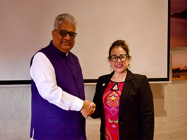 Union Environment Minister Bhupender Yadav meets CITES Secretary-General Ivonne Higuero on sidelines of  COP15 summit in Zimbabwe