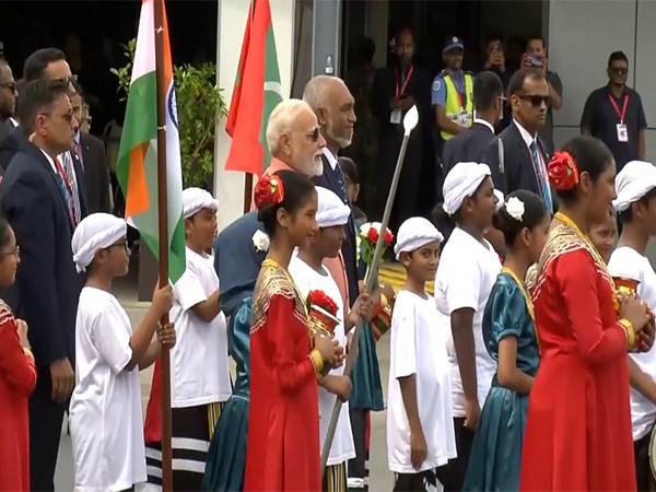 PM Modi receives warm welcome with cultural performance in Maldives (Photo/ ANI)