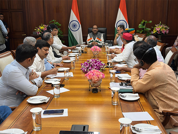 Om Birla (middle) during the all party meeting (Photo Credit: Sansad TV)