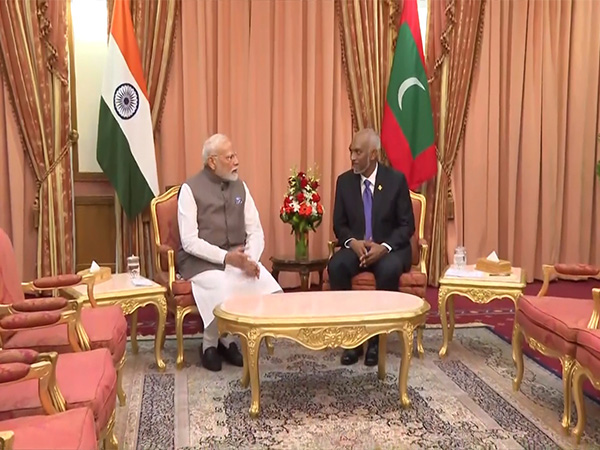 PM Modi holds meeting with Maldivian President Mohamed Muizzu (Image/ANI)
