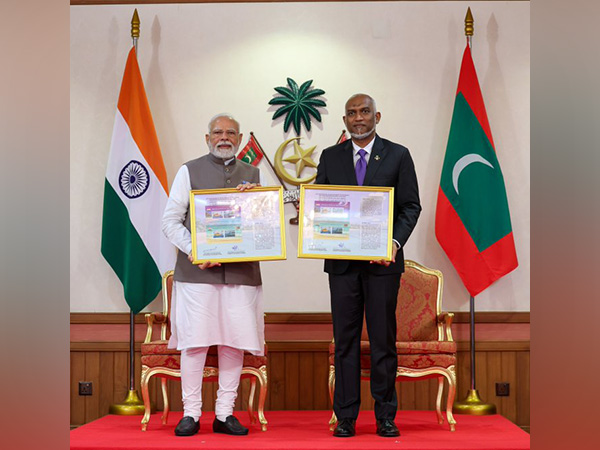 PM Modi, Maldives President Muizzu release commemorative stamps on occasion of 60th anniversary of India-Maldives relations (Photo/X@narendramodi)