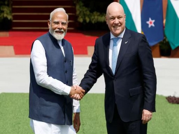 Prime Minister of New Zealand Christopher Luxon PM Modi before their meeting at Hyderabad House (File Image/Reuters)