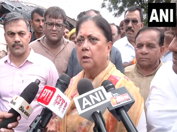 Former Rajasthan CM and senior BJP leader Vasundhara Raje (Photo/ANI)