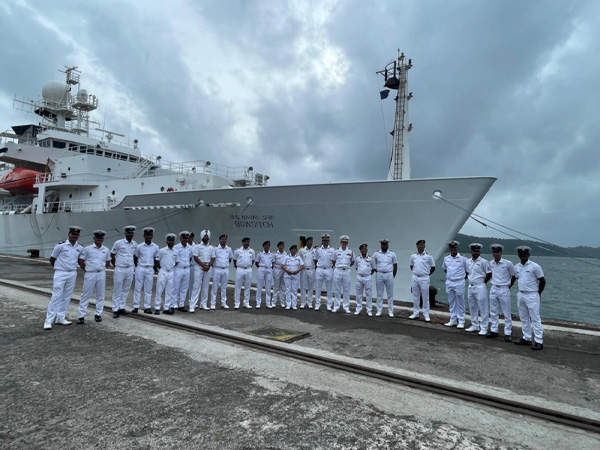 Indian Navy and Indian Coast Guard personnel alongside US Navy sailors (Image/DVIDS)