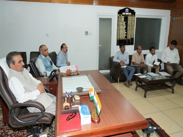 Himachal Pradesh Chief Minister Sukhvinder Singh Sukhu reviewed the progress of Bankhandi Zoological Park. (Photo/ANI)