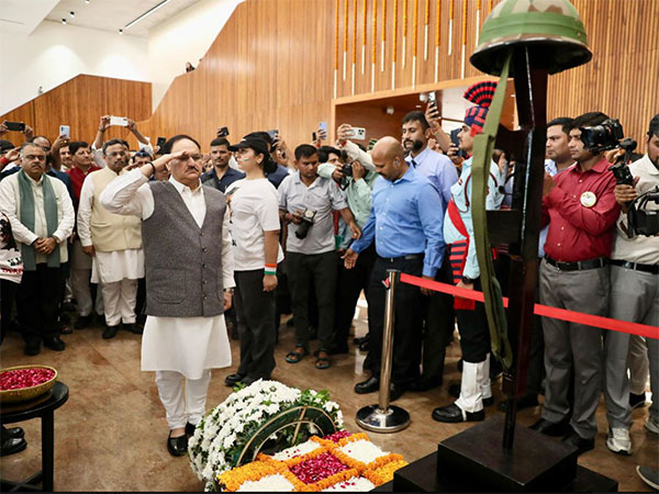 Union Minister JP Nadda pays tribute to Kargil heroes at BJP headquarters(Photo/X:@JPNadda)