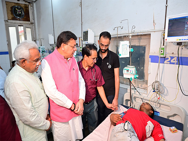 Uttarakhand CM Pushkar Singh Dhami meets injured after Haridwar stampede. (Photo/X@pushkardhami)