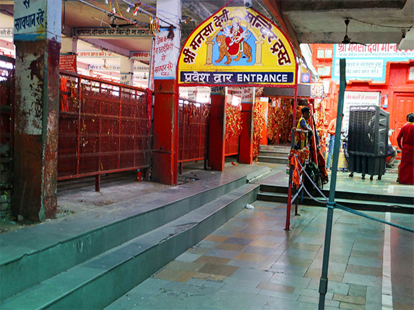 A view of the Mansa Devi temple after the stampede. (Photo/ANI)
