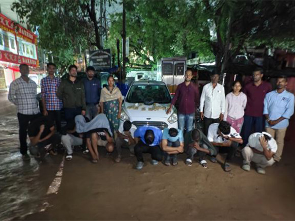 Rave party busted in Hyderabad, 9 arrested (Photo/ANI)