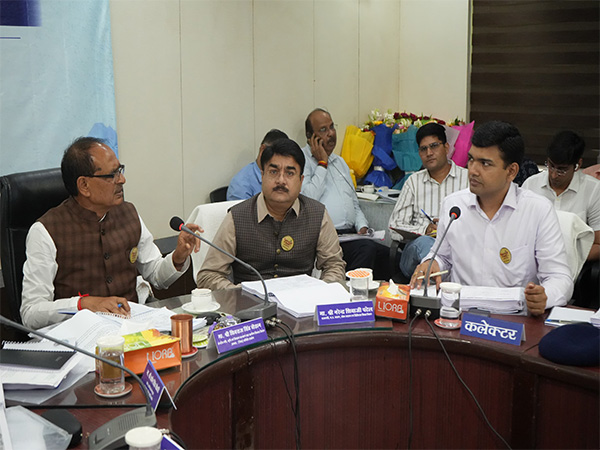 Union Minister Shivraj Singh Chouhan during meeting with officials in Vidisha (Photo: PIB)