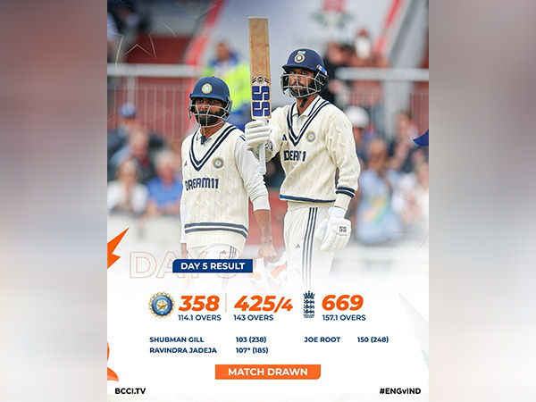 Ravindra Jadeja (left) Washington Sundar (right). (Photo: X/@BCCI) 