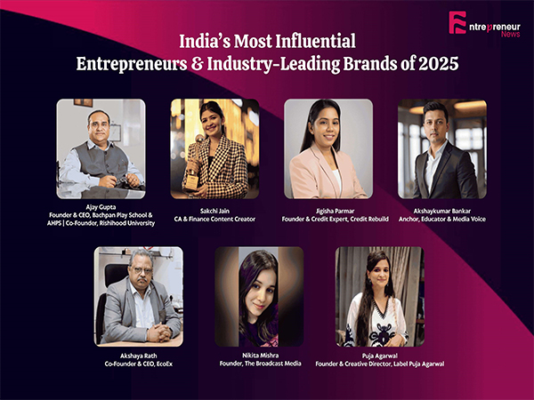 India’s Most Influential Entrepreneurs & Industry-Leading Brands of 2025 by Entrepreneur News Magazine