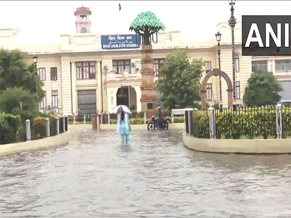 Patna: Bihar Legislative Assembly faces waterlogging. (Photo/ANI)