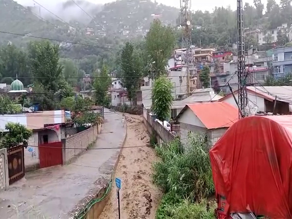 Stagnant floodwaters inundate roads and homes in PoJK’s Muzaffarabad (Photo/ANI)