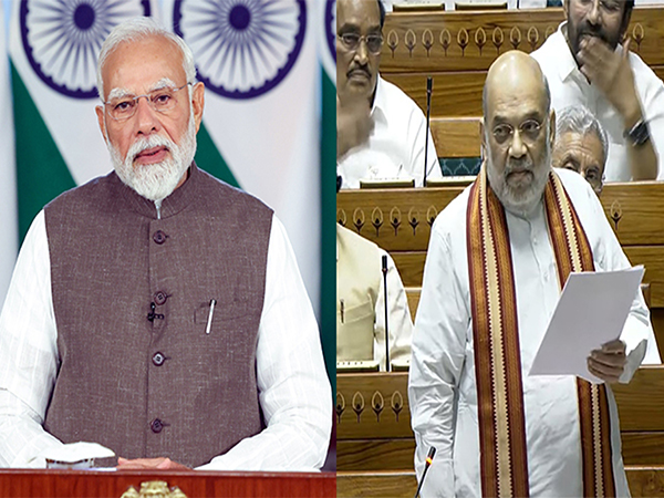 PM Narendra Modi (L) and Union Home Minister Amit Shah (Photo: ANI and Sansad TV )