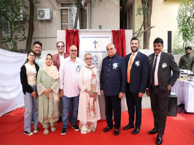 Chairman Dr. A.F. Pinto and CEO Ryan Pinto at the groundbreaking ceremony of the new Ryan International Academy campus