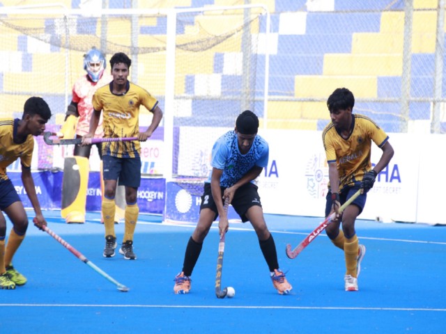 Kerala Hockey in action during day-2 of Hockey India Sub-Junior National Championship (Image: HI)