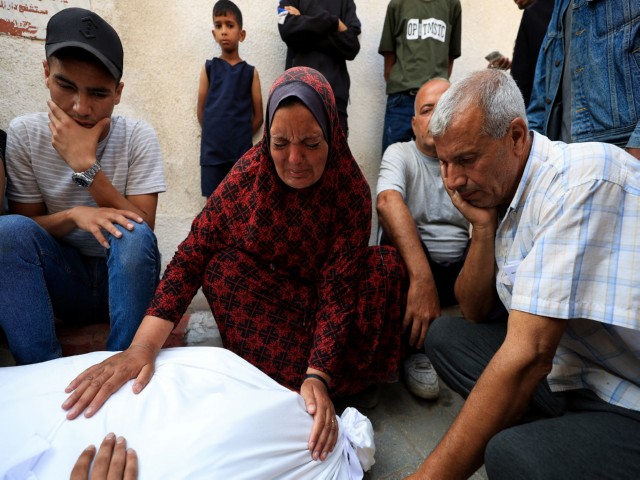 Mourners gather at Al-Shifa Hospital in Gaza City on June 10, 2025, during the funeral of Palestinians killed near an aid distribution center in central Gaza, according to the Gaza Health Ministry (File Photo/Reuters)