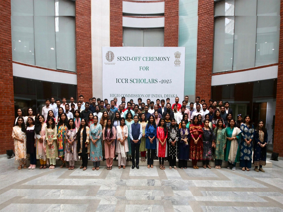 The High Commission of India in Dhaka hosts a send-off ceremony for the 2025 batch of ICCR scholars (Image: X/@ihcdhaka)